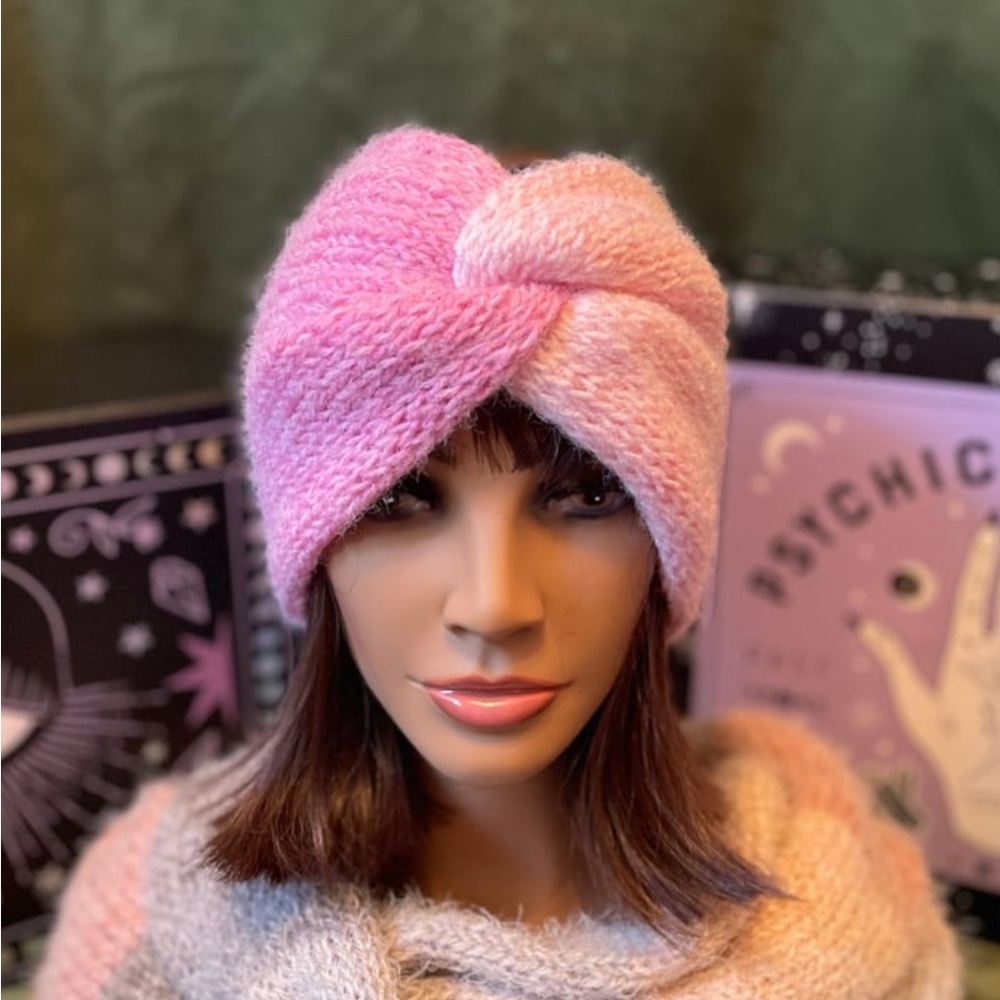 "Twist of Pink Perfection" Hand-Knit Ear Warmer